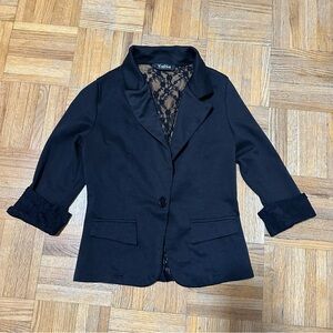 [3 for $12] Black Laced Fotted Blazer